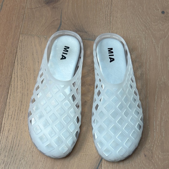 MIA Women's Translucent White Mules - Picture 3 of 5